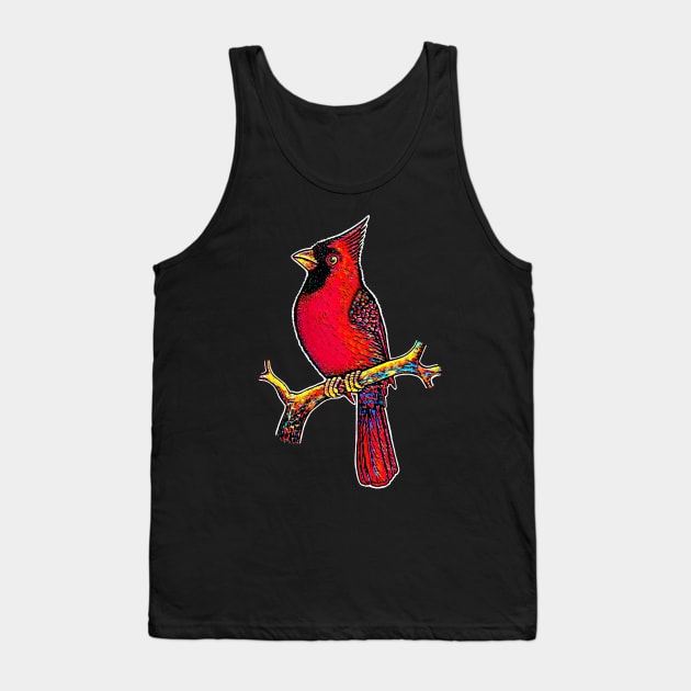 Red Cardinal bird cute cardinal Tank Top by Artardishop